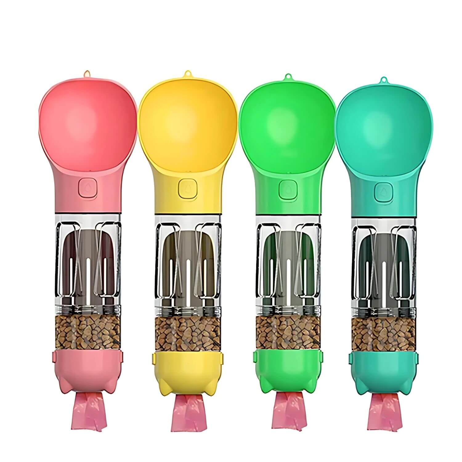 5 in 1 waterfles vier kleuren op standaard